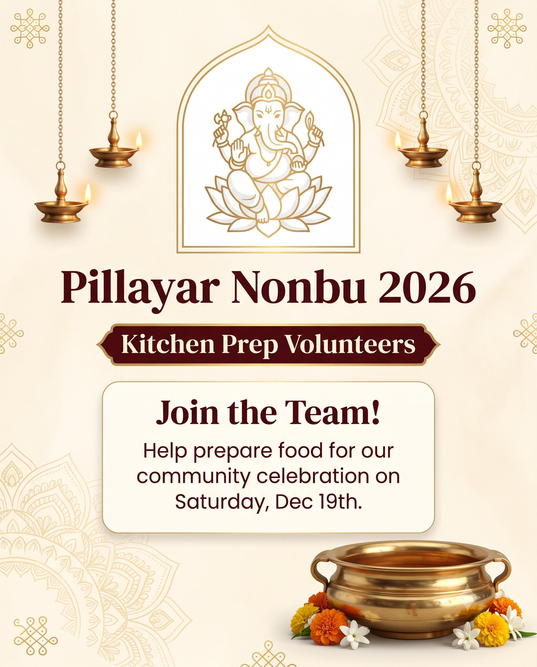 Pillayar Nonbu 2026 Celebration Flyer