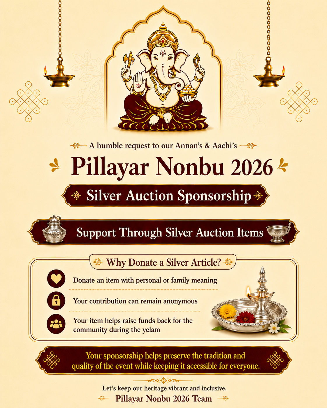 Yelam & Donation Poster